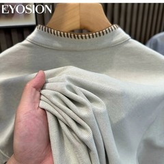 Men’s Henley Shirt Old Money Style Short Sleeve Casual Slim Fit Knit T-Shirt
