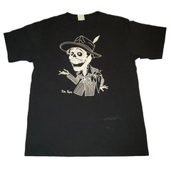 Sz MEDIUM Vintage Tin Tan Skeleton Black T-Shirt German Valdes Mexican Actor 90s