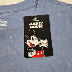 ​Disney Mickey Mouse Tennis T Shirt Size L Blue Acid Wash Double Sided Graphics