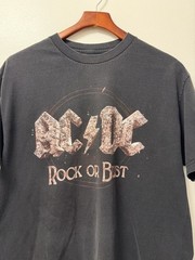 AC/DC Rock or Bust 2015 Concert Black T Shirt Men’s Large Band Tee Grunge