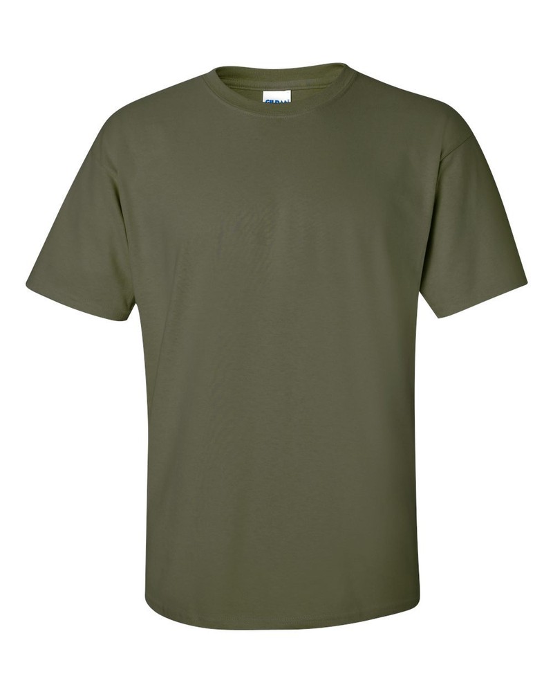 Military Green GILDAN Men’s Plain 100% Cotton Blank T shirt Tee BULK