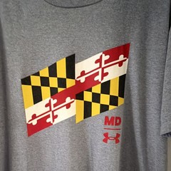 Under Armour HeatGear Men’s XL Gray Knit Cotton Graphic Logo Crew Neck Tee MD
