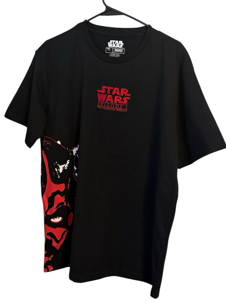 Star Wars Darth Maul Men’s M Black Crew Neck Short Sleeve Graphic Print T-Shirt