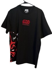 Star Wars Darth Maul Men’s M Black Crew Neck Short Sleeve Graphic Print T-Shirt