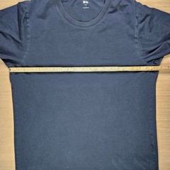 Uniqlo Supima Cotton T-Shirt Men L Navy Blue Short Sleeve Crew Plain Minimal