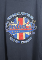 Original Vintage London City United Kingdom Navy S/S 2XL Tee Destination Travel