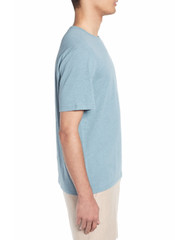 VINCE MEN’S BLUE SHORT SLEEVE SOLID LINEN/COTTON CREW T-SHIRT Sz XXL