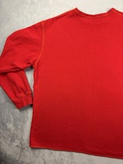 Vtg 90s Y2K Mossimo skate Red Raglan Long Sleeve Shirt Men’s Size Large
