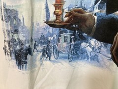 DISNEY Store Shirt Large A Christmas Carol Jim Carey Movie Promo T-Shirt White