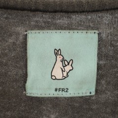 FR2 Back print angel Short sleeve T-shirt M Charcoal gray Men’s