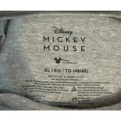 Disney T-Shirt Mens XL Mickey Mouse Gray Misprint Irregular Soft Classic Mickey