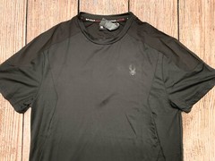 NWT Medium Spyder Active PROWEB Men’s Black Stretch Short Sleeve Tee T-Shirt