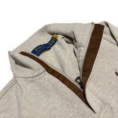 Polo Ralph Lauren Long Sleeve Pullover LSHZM16, Beige Brown Zipper XS