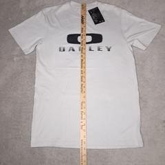 Y2K Oakley Griffen T-shirt Mens Small Crystal Gray Big “O” Logo Spellout