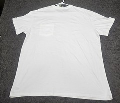 Men’s Crew Neck T Shirt XL White “Pack of 2” Pocket Relaxed Fit Goodfellow Co