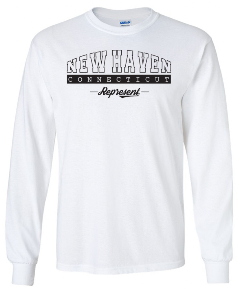 New Haven Connecticut State T-Shirt Long Sleeve Graphic Tees Unisex Apparel Text