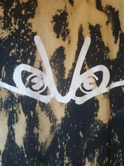 Angry Eyes bleached Tee Sz M. From Gildan Ultra Cotton. *See Note In Description