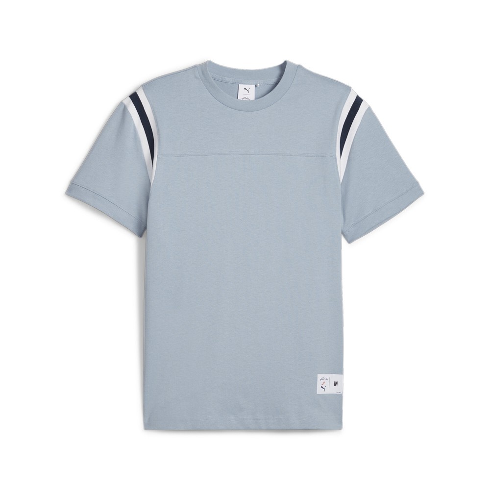PUMA Noah Jet Crew Neck Short Sleeve T-Shirt Mens Blue Casual Tops 62387731