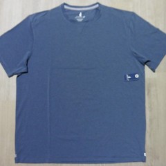 JOHNNIE O Mens L LARGE COURSE T SHIRT PERFORMANCE GOLF SHORT SLEEVE WAKE BLUE