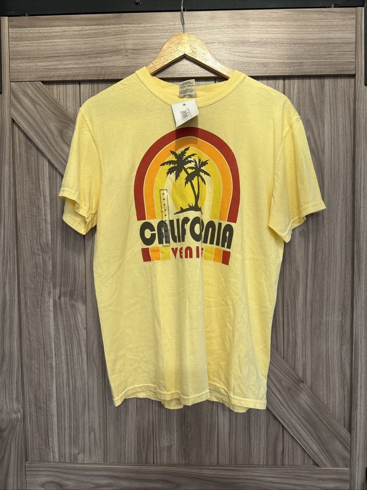 Colorful California Rainbow-Striped Softstyle T-Shirt, Art Deco Unisex Shirt