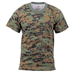 Rothco Mens Woodland Digital Camo Short Sleeve T-Shirt