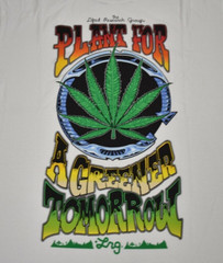 Lifted Research Group LRG Mens Plant For A Greener Tomorrow Weed White Shirt NWT