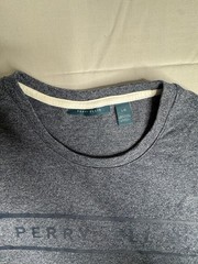 Perry Ellis Men’s Logo Crew Neck Short Sleeve T-Shirt Gray Size L