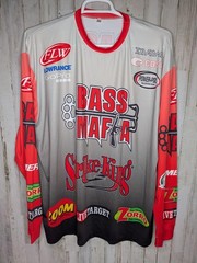 FLW Bass Fishing Jersey 2XL Bass Mafia Mercury Strike King Tournament Sponsors