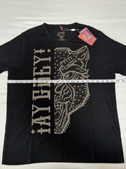 ¡Ay Güey! Men’s Lot of 5 Black Studded Graphic Print Crew Neck T-Shirt Size XL