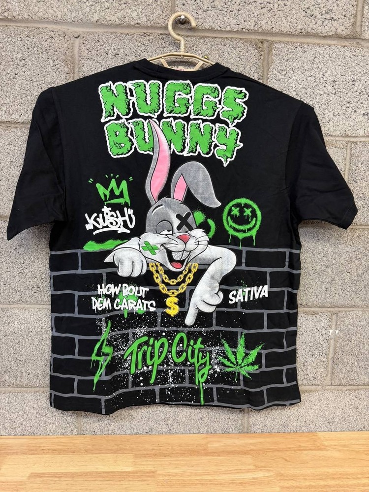 🔥 2020s Trip City Nuggs Bunny Graphic Tee 2XL Streetwear Hype Shirt