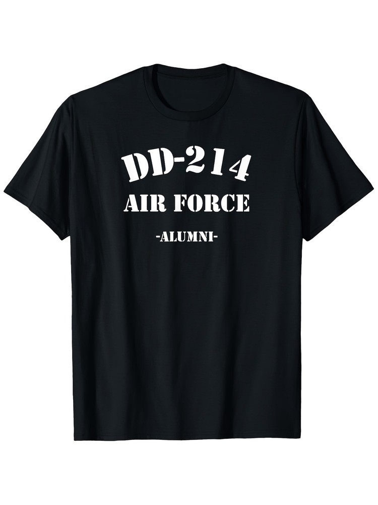 DD 214 USA Air Forces Alumni T-Shirt, a Comfortable Crew Neck Design Made from