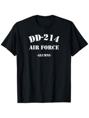 DD 214 USA Air Forces Alumni T-Shirt, a Comfortable Crew Neck Design Made from