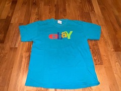Vintage eBay Promo Logo Rare Blue Graphic T-Shirt Men’s Large Y2K