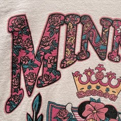 Vtg Disney Minnie Mouse Florida Graphic Mens L T Shirt Paisley Floral Dance 80s