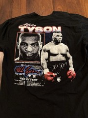 Mike Tyson Collection Men’s Black Double-Sided Graphic T-Shirt 2X Cotton Knit