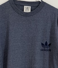 MINT Vintage 90s adidas BLUE T Shirt Embroidered Logo Men’s L made in the USA