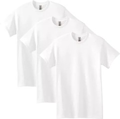 Gildan Men’s Crew Large T-Shirt, White – 3 Count- 6 Count