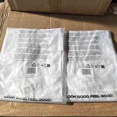 2 Pack True Classic Men’s White Crew Neck T Shirts – Size M