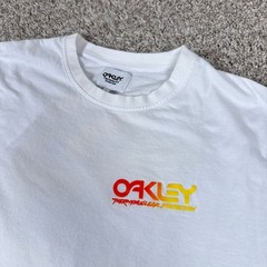 Oakley Shirt Mens XL White Thermonuclear Protection Dinosaur Skate Long Sleeve