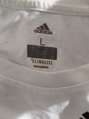 adidas climalite activewear shirt mens size L crew neck short sleeve white