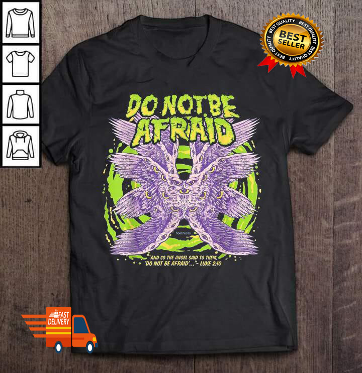 NEW Do Not Be Afraid Realistic Angel Black Unisex All Sizes T-Shirt S-5XL