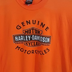 Harley Davidson Long Sleeve T-Shirt Orange 3XL Bayou Country Houma Louisiana