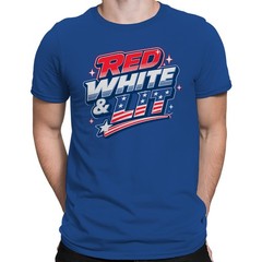 Men’s T-shirt Red White & Lit Patriotic Stars