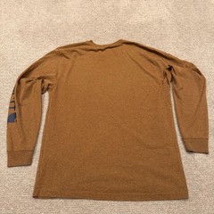 Carhartt Shirt Mens Medium Brown Long Sleeve Logo Workwear Tee Original Fit Work