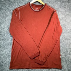 KUHL Wildfibre Shirt Mens Large Red Organic Cotton Zipper Pocket Outdoor Hiking