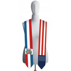 72 Inch Dominican Republic USA Flag Graduation Sash Unisex Adults Stole