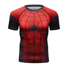 Spiderman 3D T-Shirts Short Sleeve Polyester Quick Dry Breathable Jerseys