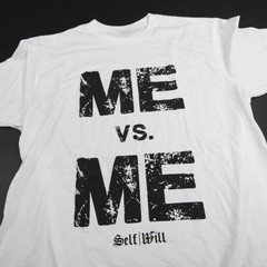 Self Will Short Sleeve Shirt Men’s White New without Tags L