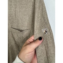 Kuhl Wildfibre Mens Large Tan Organic Cotton Long Sleeve Pocket T-Shirt