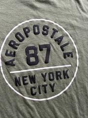 Aéropostale Green NYC 87 Logo Short Sleeve Men’s T-Shirt Size L